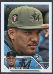 Eury Perez [Golden Mirror SSP Variation] #US139 Baseball Cards 2023 Topps Update Prices