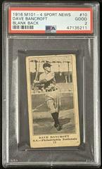 Dave Bancroft [Blank Back] #10 Baseball Cards 1916 M101 4 Sporting News Prices