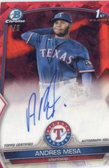 Andres Mesa [Red] Baseball Cards 2023 Bowman Chrome Sapphire Autographs Prices