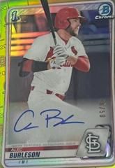 Alec Burleson [Gold Refractor] #CDA-AB Baseball Cards 2020 Bowman Draft Picks Chrome Autographs Prices