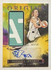 Sabrina Ionescu [Gold] #JA-SIO Basketball Cards 2023 Panini Origins WNBA Jersey Autographs Prices