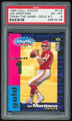 Joe Montana [Gold 4/1] #C19 Football Cards 1995 Collector's Choice Crash the Game Prices