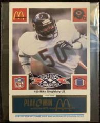 Mike Singletary [Blue] #50 Football Cards 1986 McDonald's Bears Prices