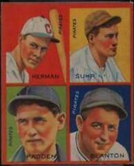Blanton, Herman [Padden, Suhr] Baseball Cards 1935 Goudey 4 in 1 Prices