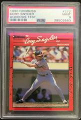 Cory Snyder #272 Baseball Cards 1990 Donruss Aqueous Test Prices