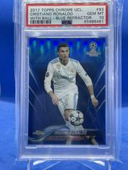 Cristiano Ronaldo [Autograph Blue Refractor] Soccer Cards 2017 Topps Chrome UEFA Champions League Prices