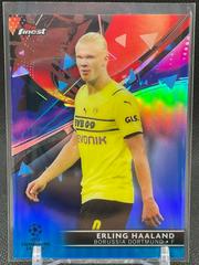 Erling Haaland [Blue] #10 Soccer Cards 2021 Topps Finest UEFA Champions League Prices