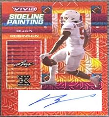 Bijan Robinson [Mojo Red] #SP-BR1 Football Cards 2023 Leaf Vivid Autographs Sideline Painting Prices