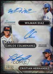 Wilman Diaz, Carlos Colmenarez, Cristian Hernandez #TRA-DCH Baseball Cards 2022 Bowman Sterling Triple Refractor Autographs Prices