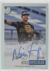 Nick Gonzales [Refractor] #93PA-NG Baseball Cards 2021 Bowman Heritage Chrome Prospect Autographs Prices