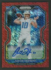 Justin Herbert [Autograph Red Shimmer] Football Cards 2020 Panini Prizm Prices
