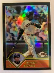 Barry Bonds [Black Refractor] #245 Baseball Cards 2003 Topps Chrome Prices