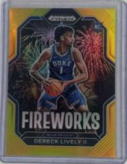 Dereck Lively II [Gold] #15 Basketball Cards 2023 Panini Prizm Draft Picks Fireworks Prices