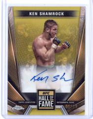 Ken Shamrock [Gold Refractor] #HFA-KSH Ufc Cards 2024 Topps Chrome UFC Hall of Fame Autograph Prices