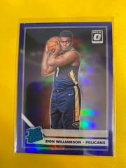 Zion Williamson [Purple] #158 Basketball Cards 2019 Panini Donruss Optic Prices