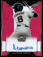 Alexander Canario [Pink] Baseball Cards 2018 Leaf Metal Draft Autograph Prices