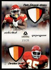 Clyde Edwards Helaire, Christian Okoye [Gold] Football Cards 2022 Panini Luminance Reflected Materials Prices