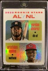 Aristides Aquino, Yordan Alvarez [Chrome White Refractor] #54 Baseball Cards 2020 Topps Heritage Prices