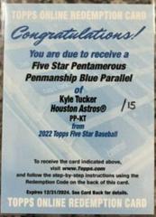 Kyle Tucker Baseball Cards 2022 Topps Five Star Pentamerous Penmanship Autographs Prices