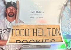 Todd Helton #SBN-TH Baseball Cards 2024 Topps Sterling Bat Nameplate Prices
