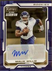 Malik Willis [Autograph] #PMR-2 Football Cards 2022 Panini Chronicles Playoff Momentum Rookies Prices