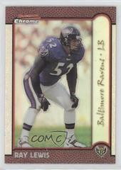 Ray Lewis [Gold Refractor] #27 Football Cards 1999 Bowman Chrome Prices