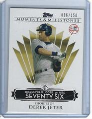 Derek Jeter [Hits 214 Eleven] #57 Baseball Cards 2008 Topps Moments & Milestones Prices