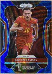 Aaron Ramsey [Blue Wave] #295 Soccer Cards 2022 Panini Prizm World Cup Prices