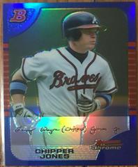Chipper Jones [Blue Refractor] #113 Baseball Cards 2005 Bowman Chrome Prices