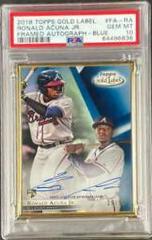 Ronald Acuna Jr. [Blue] #FA-RA Baseball Cards 2018 Topps Gold Label Framed Autograph Prices