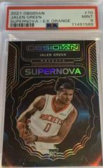 Jalen Green [Orange] Basketball Cards 2021 Panini Obsidian Supernova Prices