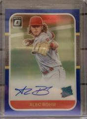 Alec Bohm [Blue] #87RR-AB Baseball Cards 2021 Panini Donruss Optic Retro 1987 Rated Rookie Signatures Prices