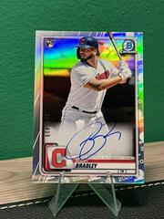 Bobby Bradley [Yellow Refractor] #CRA-BB Baseball Cards 2020 Bowman Chrome Rookie Autographs Prices