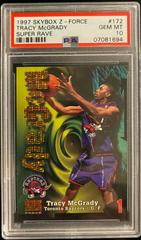 Tracy McGrady [Super Rave] Basketball Cards 1997 Skybox Z Force Prices