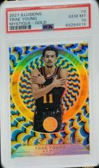 Trae Young [Gold] #9 Basketball Cards 2021 Panini Illusions Mystique Prices