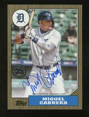 Miguel Cabrera #87BA-MC Baseball Cards 2022 Topps 1987 Autographs Prices