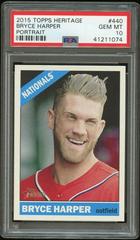 Bryce Harper [Portrait] #440 Baseball Cards 2015 Topps Heritage Prices