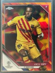 Ansu Fati [Red & Gold Starball Refractor] Soccer Cards 2021 Topps Chrome UEFA Champions League Prices