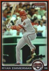 Ryan Zimmerman [Refractor] #10 Baseball Cards 2010 Bowman Chrome Prices
