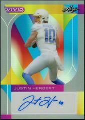 Justin Herbert [Prismatic Gray] #BA-JH4 Football Cards 2023 Leaf Vivid Autographs Prices