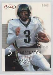 Joey Harrington #18 Football Cards 2002 Sage Prices