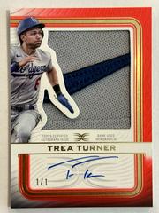 Trea Turner [Red Majestic Logo] #ARC-TT Baseball Cards 2023 Topps Definitive Autograph Relic Collection Prices