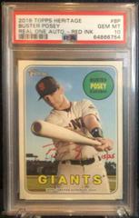 Buster Posey [Red Ink] Baseball Cards 2018 Topps Heritage Real One Autographs Prices