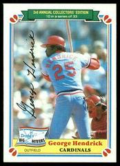 George Hendrick #10 Baseball Cards 1983 Drake's Prices