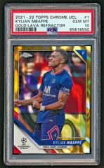 Kylian Mbappe [Gold Lava Refractor] Soccer Cards 2021 Topps Chrome UEFA Champions League Prices