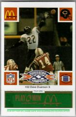 Dave Duerson [Green] Football Cards 1986 McDonald's Bears Prices