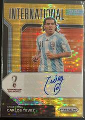 Carlos Tevez [Gold Prizm] Soccer Cards 2022 Panini Prizm World Cup International Ink Autograph Prices