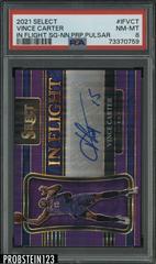 Vince Carter [Purple Pulsar] #IF-VCT Basketball Cards 2021 Panini Select In Flight Signatures Prices