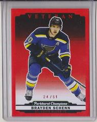 Brayden Schenn [Red] #216 Hockey Cards 2022 Parkhurst Champions Prices