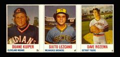 Dave Rozema, Duane Kuiper, Sixto Lezcano [Hand Cut Panel] Baseball Cards 1978 Hostess Prices